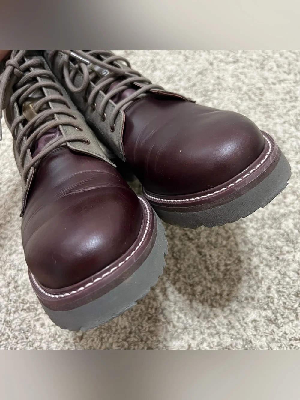 Cole Haan American Classics Plain Toe Boot Bloodstone-Deep Olive Waterproof Sz 9